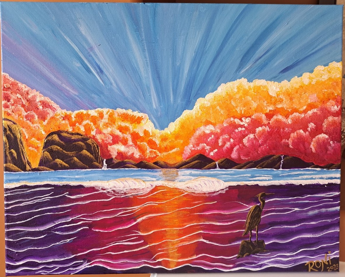 "Westcoast Sunrise" painted by Roni