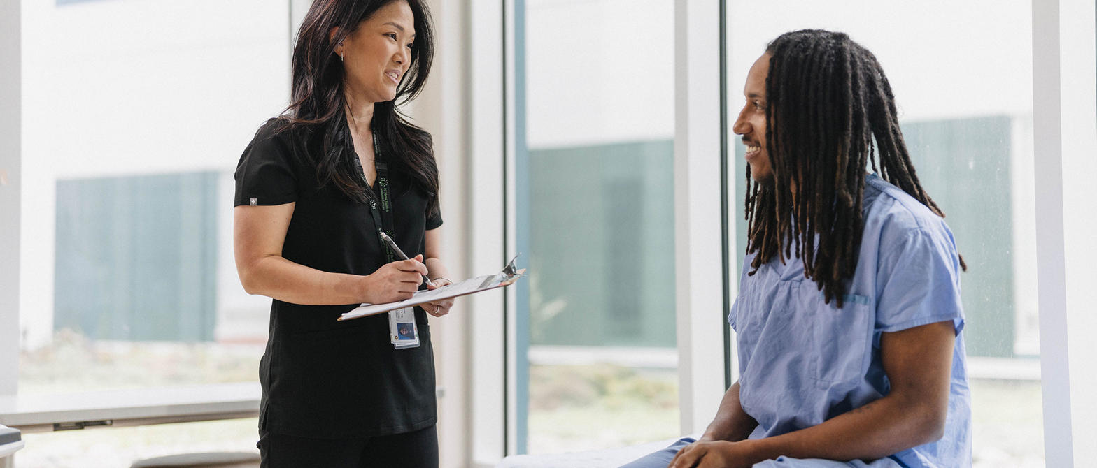 doctor talking to a patient