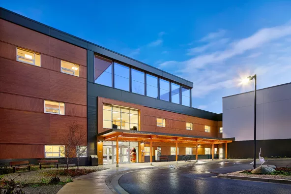 Provincial Assessment Centre at night