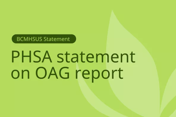 PHSA statement on OAG report