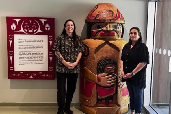 Two members of the Provincial Assessment Centre Outreach team