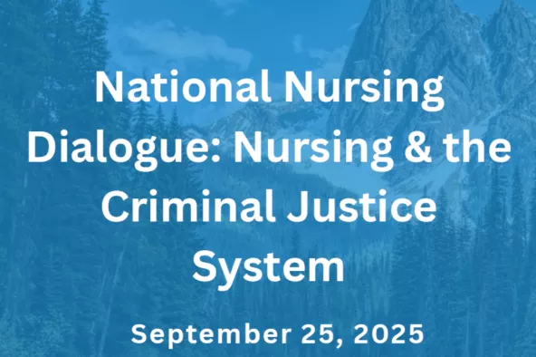 National Nursing Dialogue text on blue background
