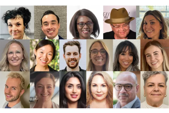 Mosaic of event speakers