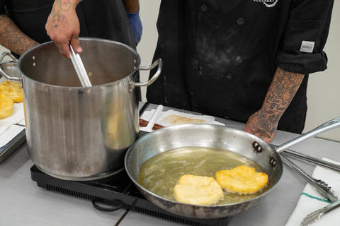 Chef Sarah Mierau cooking demonstration